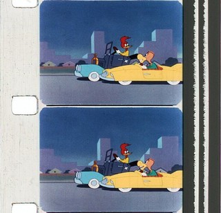 REAL GONE WOODY great Woody Woodpecker TECHNICOLOR cartoon on 16mm film 1954