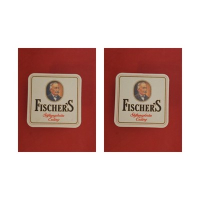 Fischer's Stiftungsbräu Erding Brauerei Bierdeckel Beermat