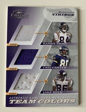 2001 Donruss Classics Team Colors Jersey #TC-26 Randy Moss/Cris Carter/Jake Reed