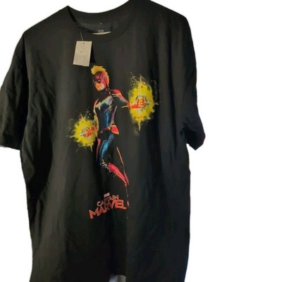 Captain Marvel Hero Pose Black Size XLarge Men s Tee Shirt T6#815