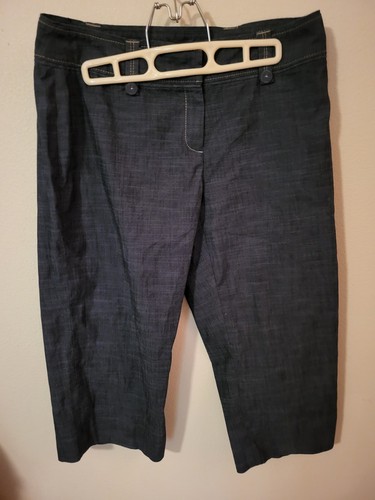 Girls Chambray Capri Size 8 Blue 32 W 19 Inseam Straight Great Item - Picture 20 of 24