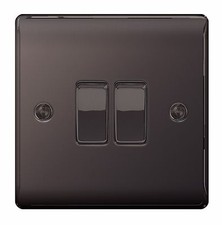 BG Nexus Metal Black Nickel Switches & Sockets Full Range Free P&P