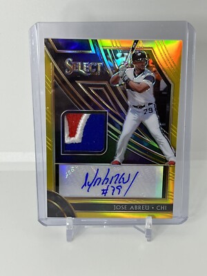 2020 Select Prizm Jersey Patch Relic Auto Jose Abreu Gold Auto #SM-JA  10/10