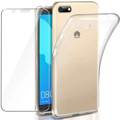 PHONETHRONE CUSTODIA COVER + PELLICOLA VETRO TEMPERATO per HUAWEI Y5 2018