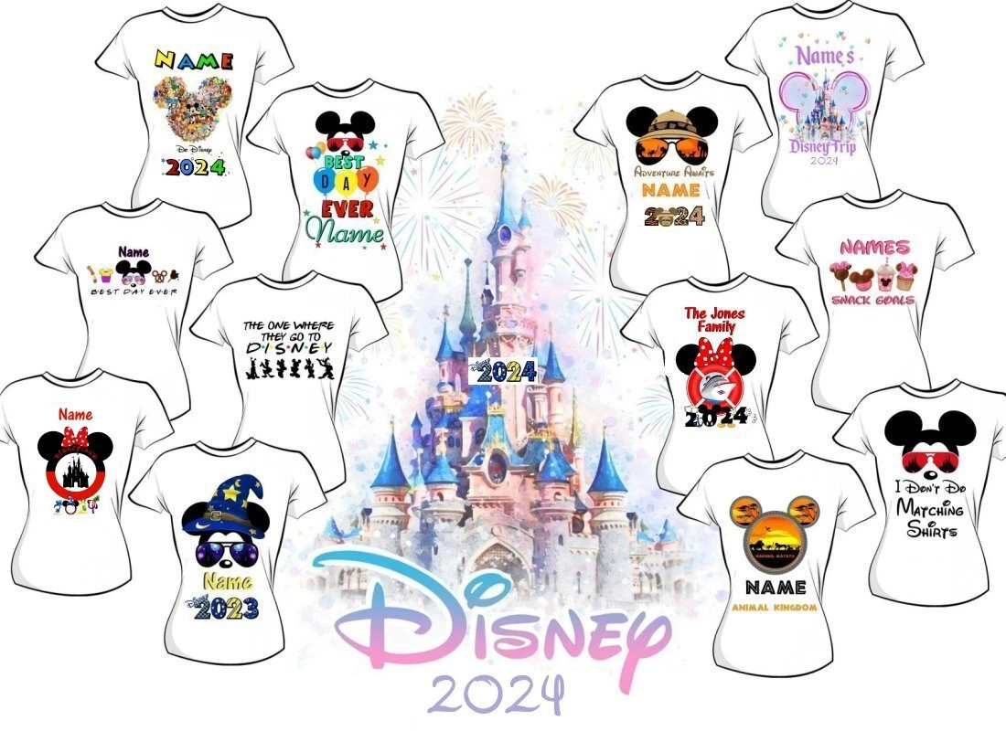 DISNEY TRIP IRON ON T SHIRT TRANSFER PERSONALISED DISCOUNT ON