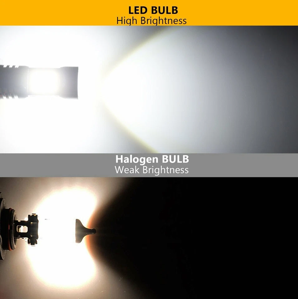 JDM ASTAR 2x PX H11 6000K White LED Fog Light Bulbs Lamps  - Image 3 of 4