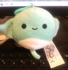 KELLYTOYS SQUISHMALLOW CLIP-ON 3" PLUSH MAGGIE THE BLUE STINGRAY, NEW W/ TAGS