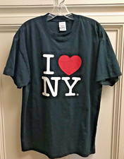 I LOVE NY New York Black T-shirt Adult L Unisex Preshrunk 100 Cotton