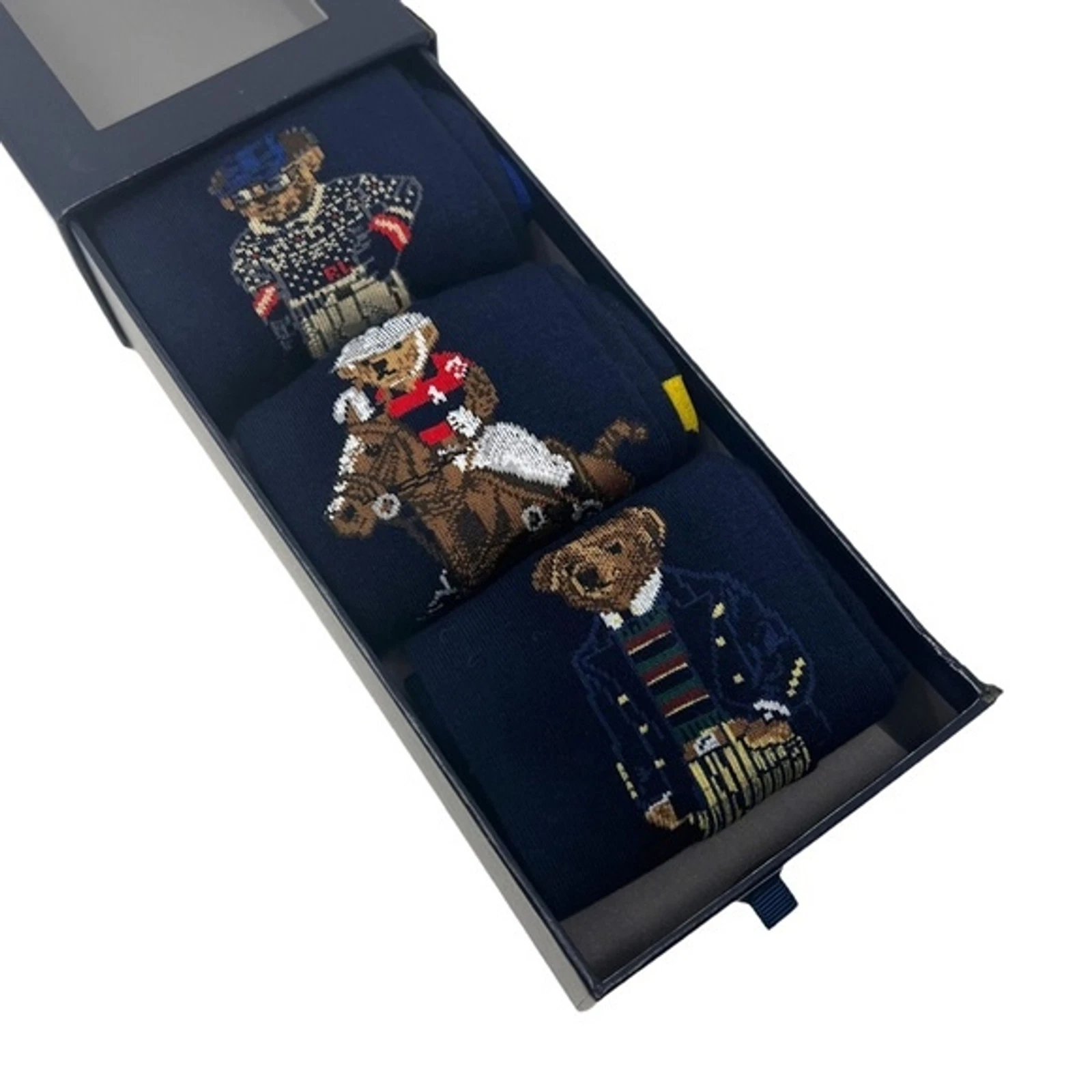 POLO RALPH LAUREN Mens Cortina Bear 3-Pack Socks Gift Set