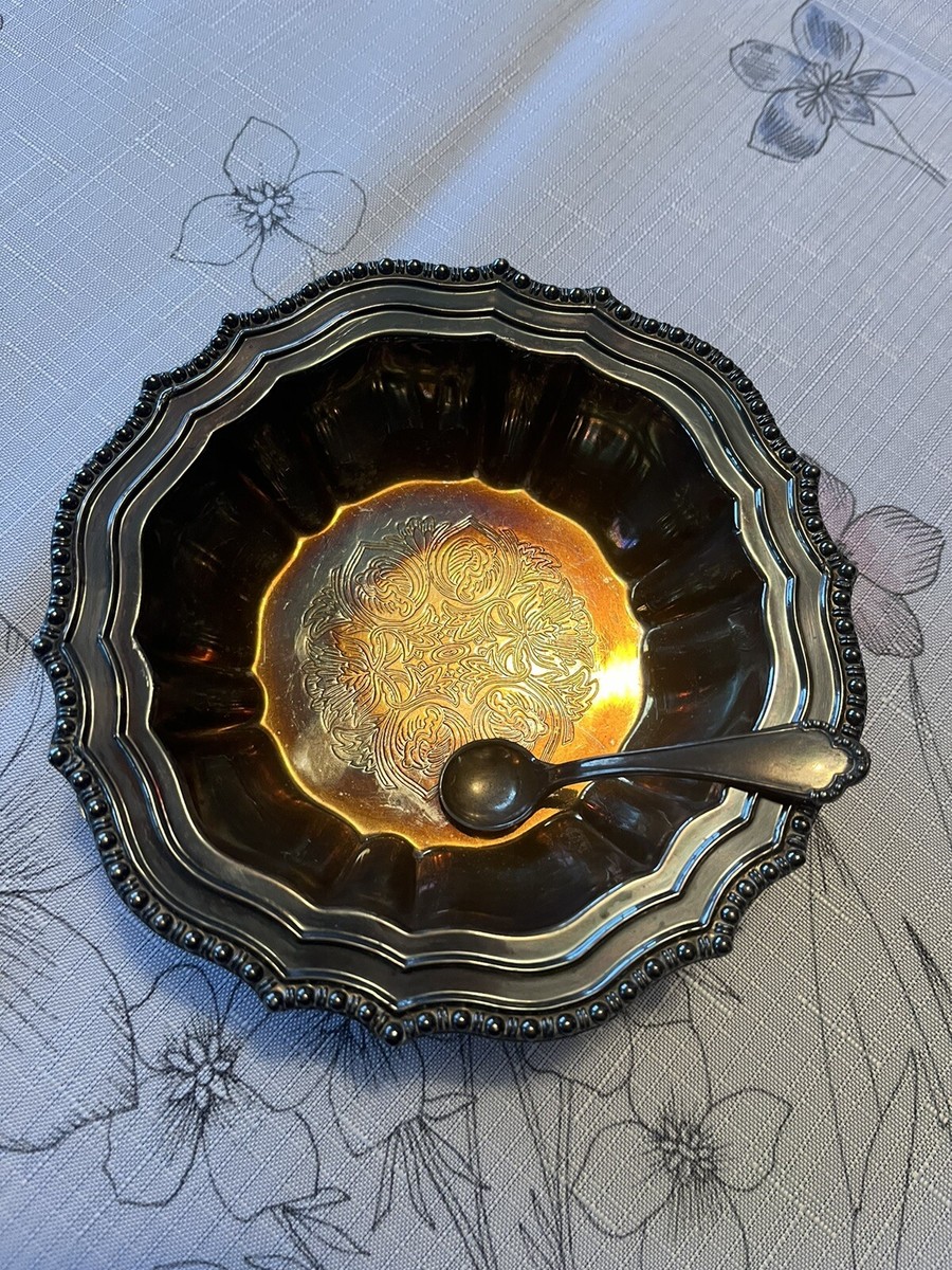 VINTAGE ITALY HMC AVON SILVERPLATE CANDY TRINKET DISH BOWL 6