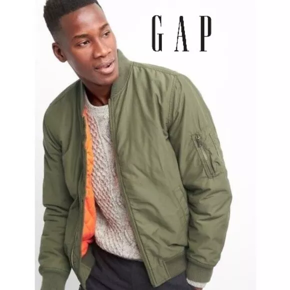 GAP Men's Zippered Jacke  Long sleeve tshirt men, Gap men, Jacket style