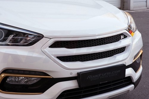 GLOSS BLACK Roadruns Replacement Radiator Grille for Hyundai Santa Fe 2017-2018 - Picture 6 of 13
