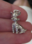 Vintage French Poodle Sterling Charm 1" Tall
