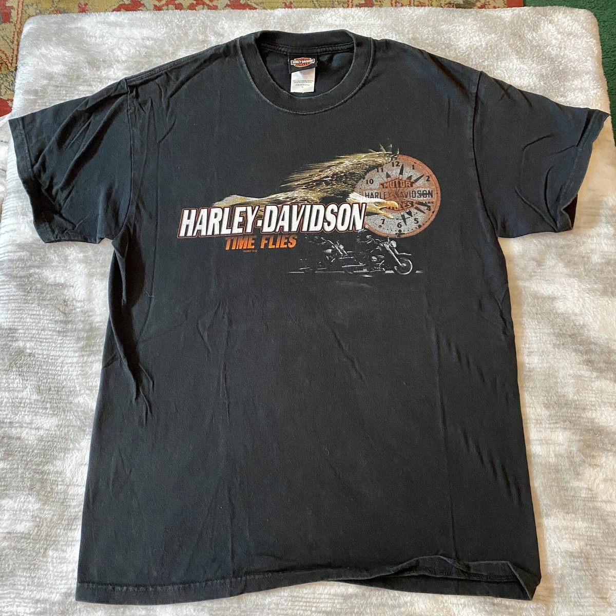 トップス Harley-Davidson gradation long tee Y2K 2000s Harley Davidson Y2K Motorcycle Flame Ace Graphic Long