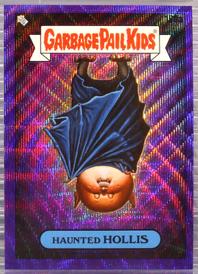 2022 Garbage Pail Kids Chrome Haunted HOLLIS #180a Purple Wave Refractor 174/250
