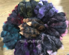 10pcs/Lot 40cm/16" Real Fox Tail Fur Tail Keyring Bag Charm Cosplay Toys Pendant