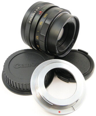  SERVICED  HELIOS 44m Lens + Adapt. Canon EOS EF Mount 6D 7D 5D 1D MARK III IV