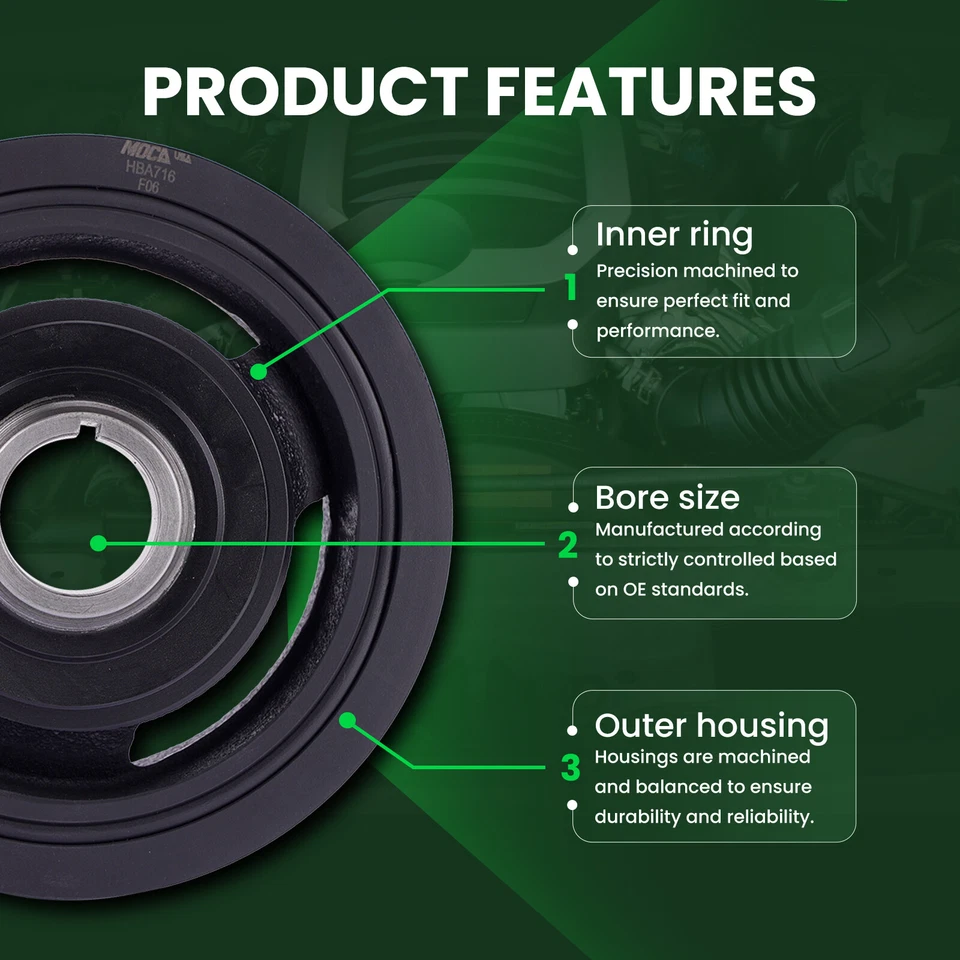 Cinturón Harmonic Balancer Serpentine Fit Escalade Silverado Tahoe GMC Sierra Yukon Foto 3 de 4