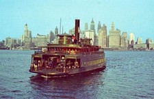 1949, THE JERSEY CENTRAL FERRY, "WESTFIELD" MAKES HUDSON RIVER CROSSING