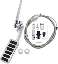 Universal Polished Aluminum Accelerator Pedal & Mr Gasket Cable Kit 