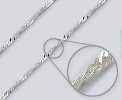 Wave Singapore Necklace--2.4mm*--Sterling Silver--18