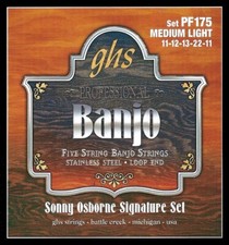 GHS PF175 Stainless Steel Banjo Strings; Sonny Osbourne set gauges 11-22