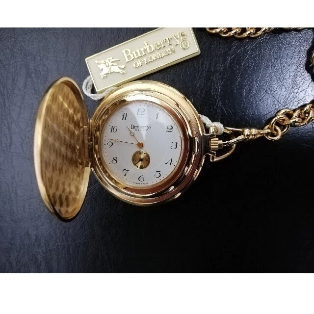 Burberrys Gold Pocket Watch Small Seconds Vintage Rare japan first shipping