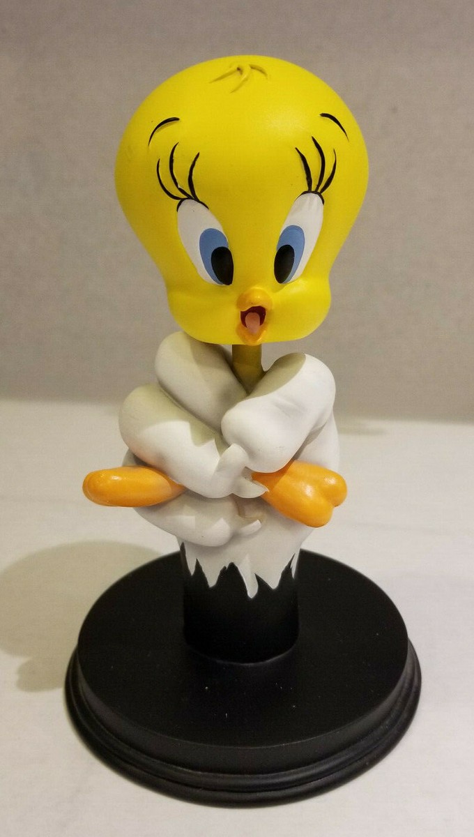 Tweety Bird 置物 シリアルナンバー入り Warner Brothers Tweety Bird with Sylvester Paw Bobbing Head: 1998