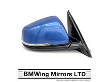 BMW X1 F48 O/S RIGHT DRIVER SIDE WING MIRROR GENUINE / 5 PIN / M-SPORT / BLUE