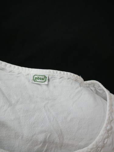 Gr.36 Dirndlbluse weiß Bluse für Dirndl Gössl Baumwolle mit Stickerei B10353 - Bild 4 von 4