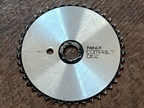 1980s Black TIOGA 43T COMPACT DISC SPROCKET Old School BMX Chain Ring Wheel CD