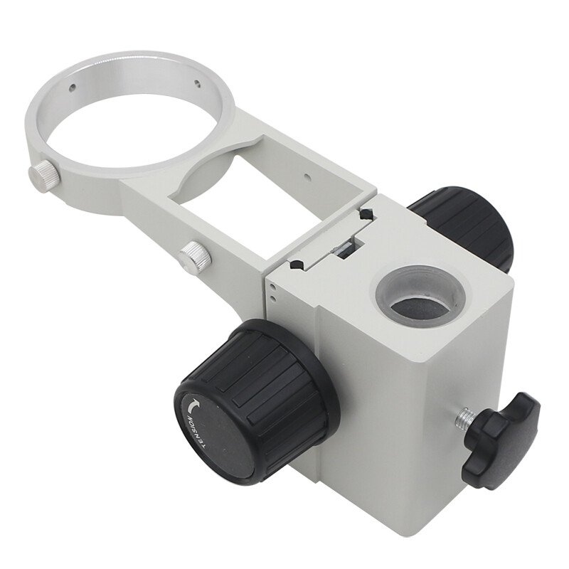 Microscopio estéreo ajustable brazo e soporte de cabeza anillo soporte barra 25 mm