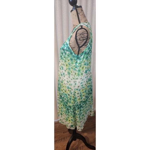 Calvin Klein Sz 10 Sleeveless Floral Summer Dress Green White NEW - Picture 5 of 9