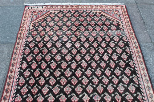 Vintage Worn Hand Made Traditional Oriental Wool Faded Pink Blue Rug 221x105cm - Picture 3 of 13
