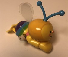 Vintage Swimming flying Bee Wind-Up smiling rainbow with wings Free Ship 