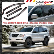 For 2003-09 Lexus GX470 In-Channel Window Visor Rain Sun Guards Shade Deflectors