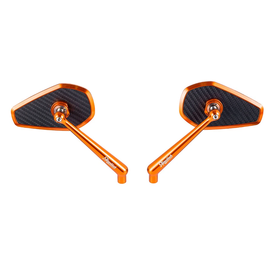 Espejos retrovisores Orange Axion Performance Style para Harley Road Street Softail Foto 4 de 4
