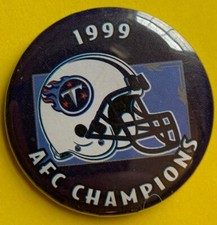 1999 Tennessee Titans Super Bowl XXXIV AFC Champions NFL AFL Football Button pin