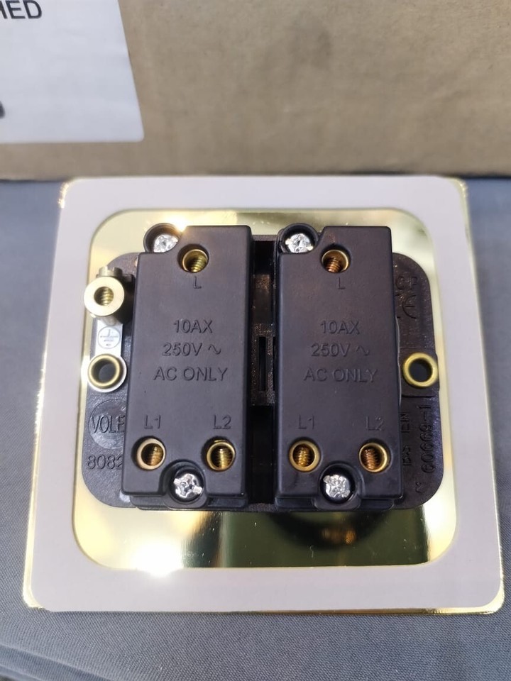 3X BUNDLE VOLEX 2 GANG 2 WAY TOGGLE LIGHT SWITCH 10AX POLISHED BRASS eBay