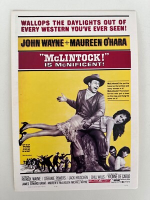 Filmplakatkarte | John Wayne, Maureen O`Hara - McLintock (17,5x12) 