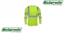 Unisex Hi-Vis Long Sleeve Pocket Tee Class 3 Medium