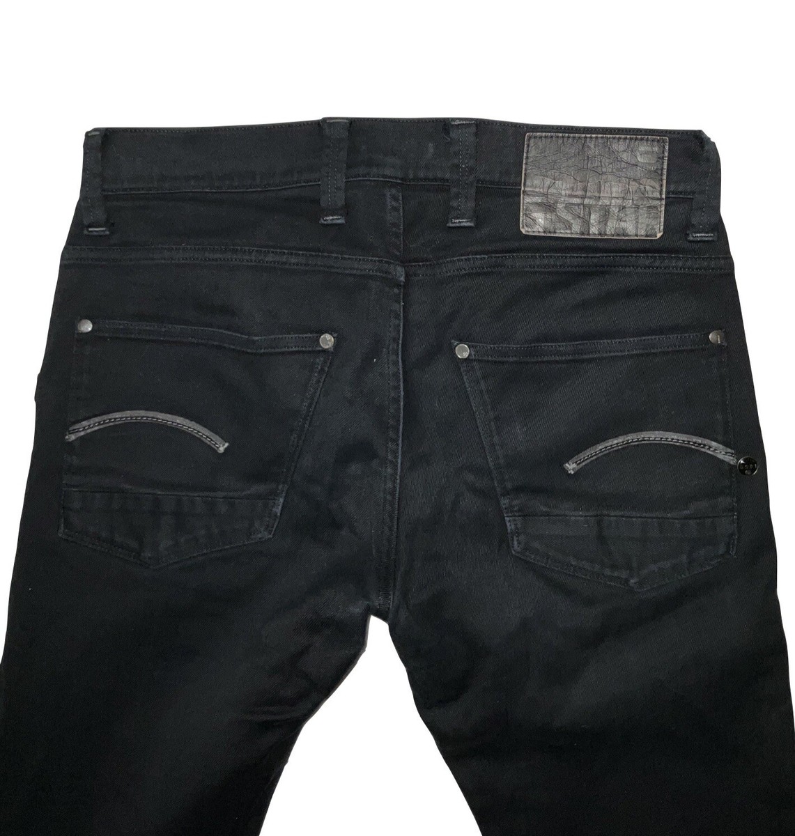 【希少】G-STAR RAW ESSENTIAL W33 G Star Raw Jeans Men's 30x33 Black 5204 Defend Super Slim Denim