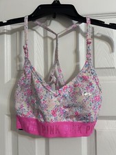 VS Victoria's Secret PINK Sport Lightly Lined Light Support Sports Bra Floral S