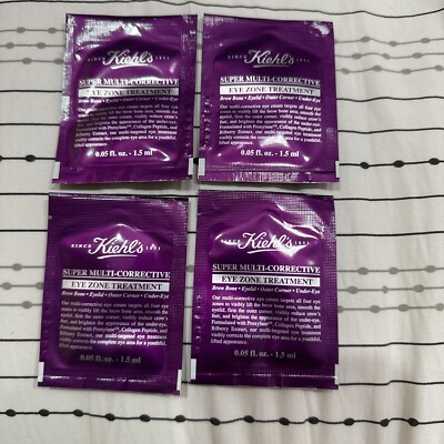 New Lot 4 Kiehl's Super Multi-Corrective Eye Zone Treatment Package Sample 1.5ml