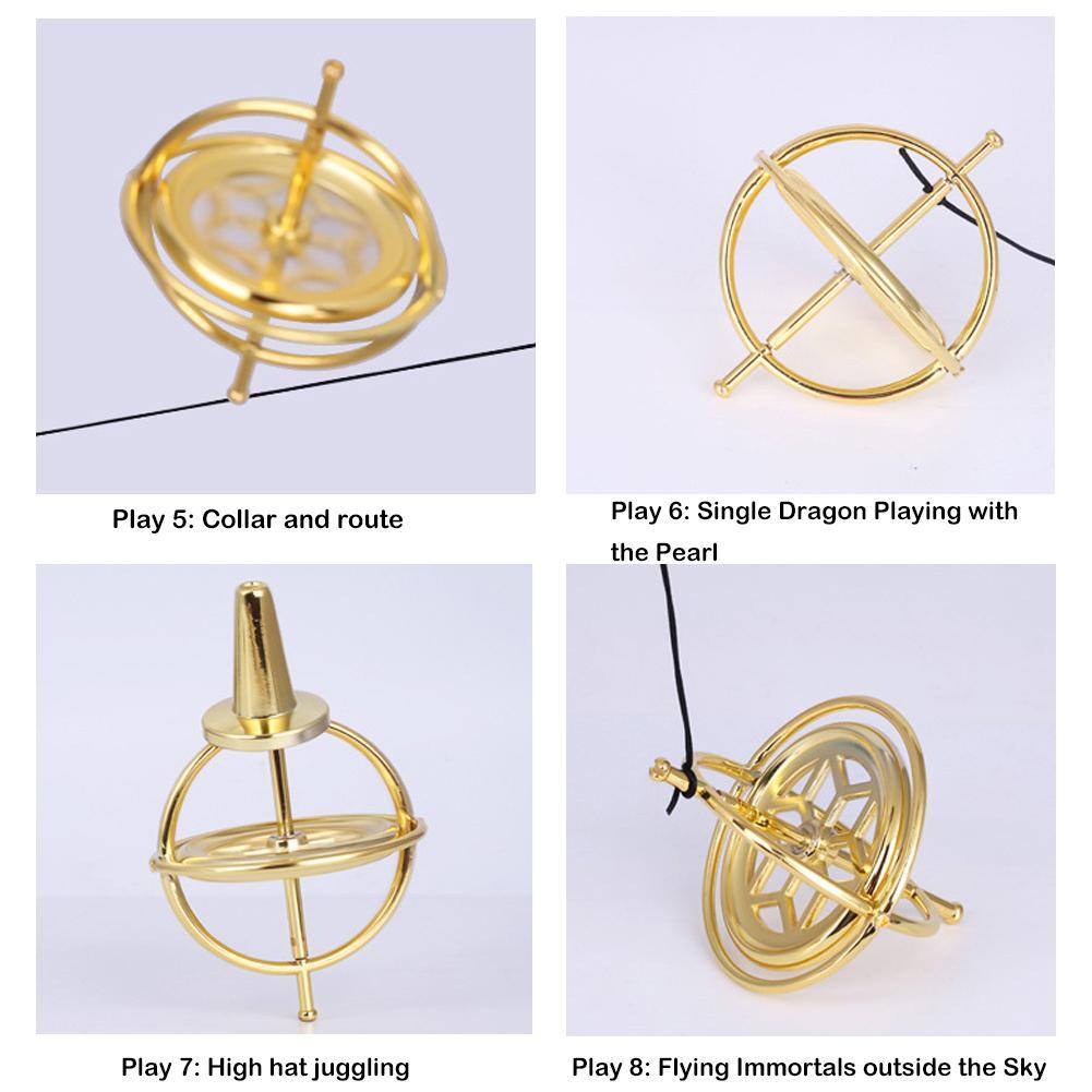 Metal gyroscope anti gravity rotating balance mechanical gyroscope