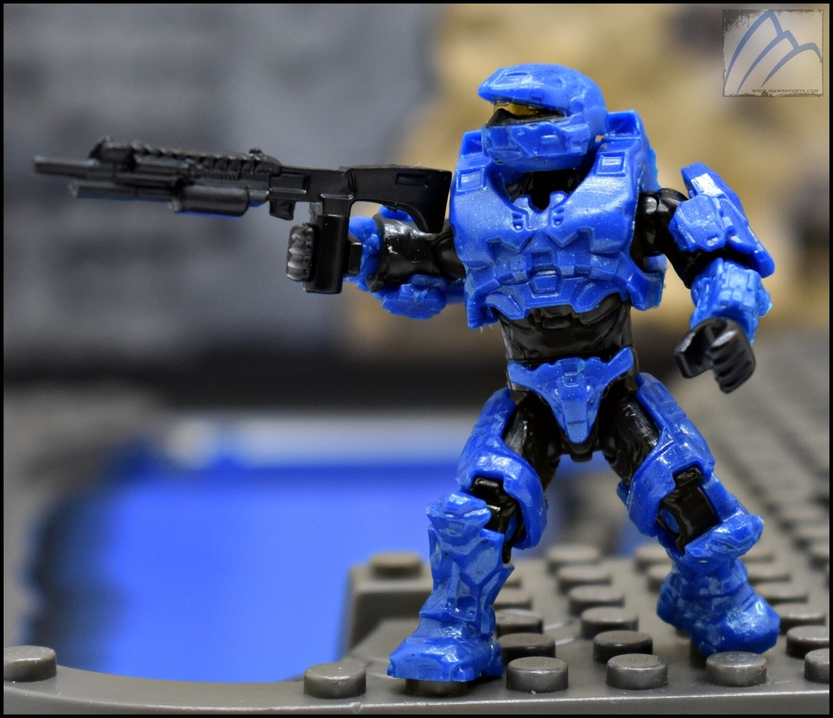 HALO MEGA CONSTRUX BLOKS UNSC BLUE UNSC SPARTAN ROGUE MINI FIGURE