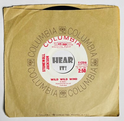 Classic Country 45 STONEWALL JACKSON The Waters So Cold /Wild COLUMBIA promo mp3