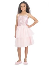 Wonder Nation Girl's Pink Sleeveless Tutu Dress Size 12 Plus