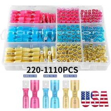 Heat Shrink Spade Connectors Male Female Electrical Wire Butt Terminals