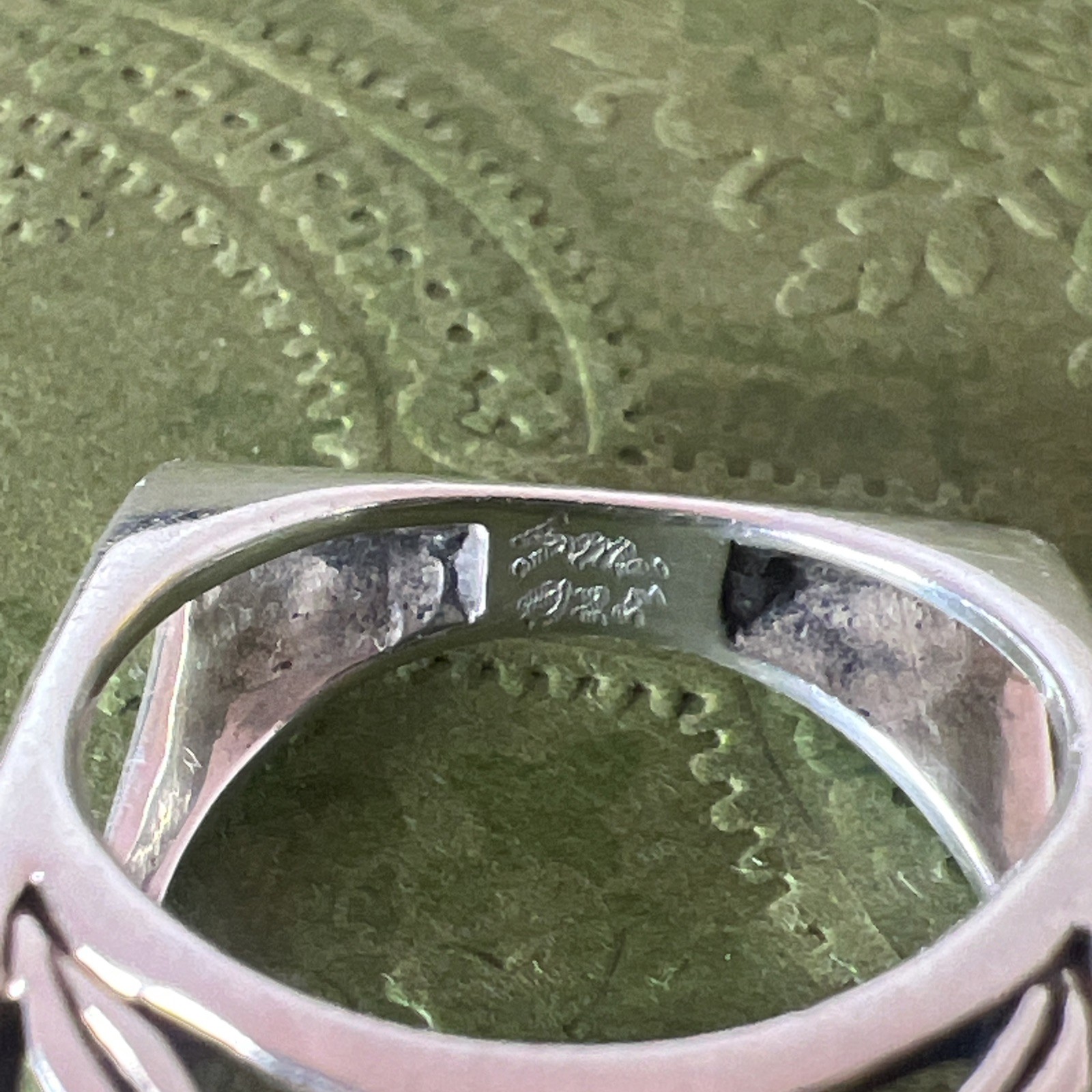 Artisan Made Solid 925 Sterling Silver Square Sha… - image 6